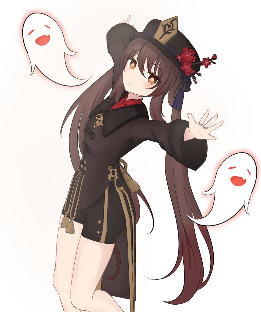 hu tao and boo tao (genshin impact) drawn by natsuginji
