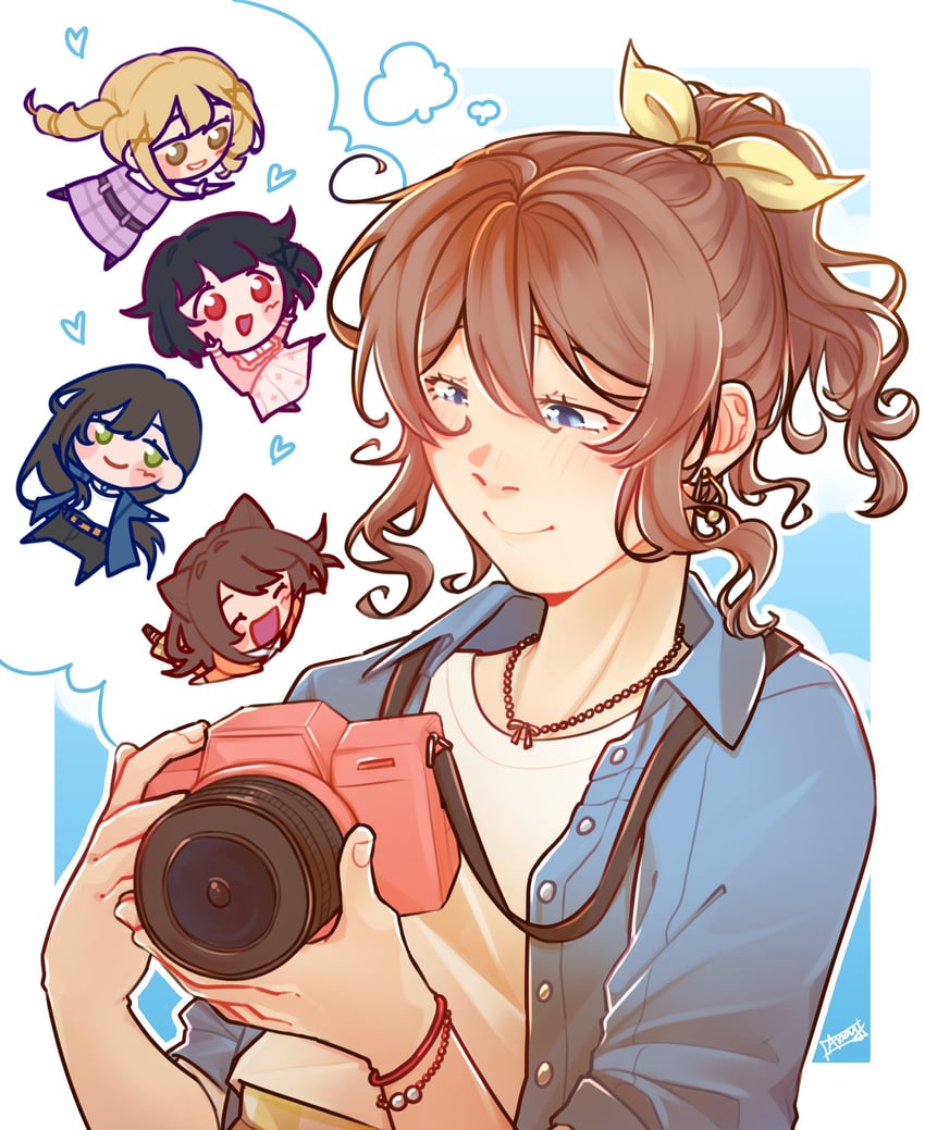ichigaya arisa, toyama kasumi, hanazono tae, yamabuki saya, and ushigome rimi (bang dream!) drawn by alilarxy