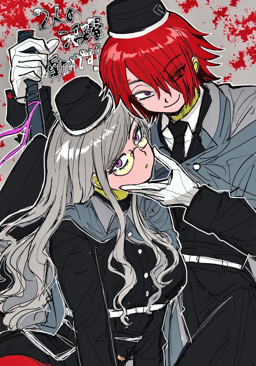 yomi hellsmile and martina electro (master detective archives: rain code) drawn by kinu_(konoyoha_mtgi)