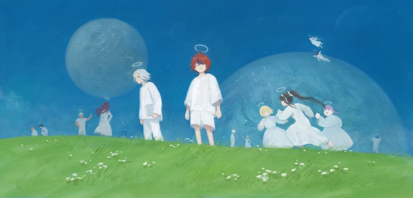aotsuki eito, sumino takumi, omokage yugamu, tsukumo kako, tsukumo ima, and 10 more (the hundred line -last defense academy-) drawn by shenghuotui_xingxing