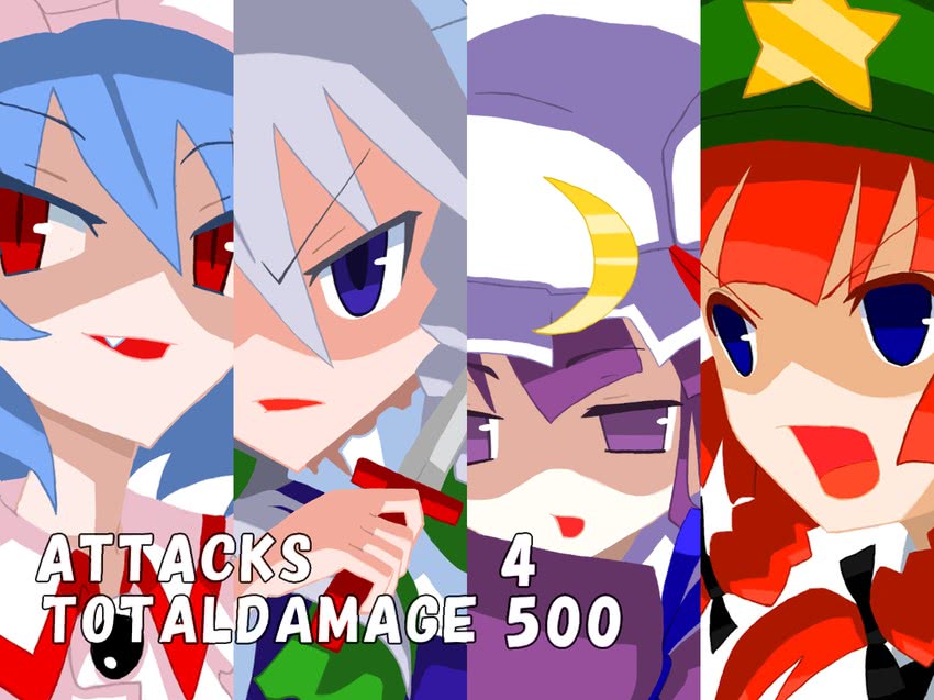 remilia scarlet, izayoi sakuya, patchouli knowledge, and hong meiling (touhou and 1 more) drawn by ke-su