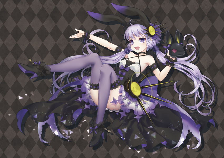 yuzuki yukari (vocaloid and 1 more) drawn by kogara_(frenzied_kotori)