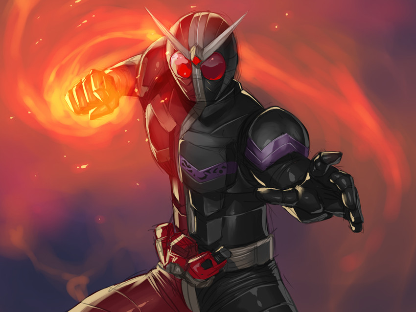 kamen rider double (kamen rider and 1 more) drawn by obui