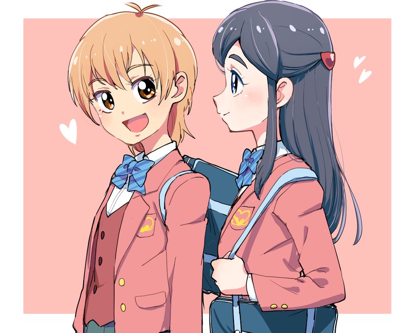 misumi nagisa and yukishiro honoka (precure and 1 more) drawn by azuma_yukihiko