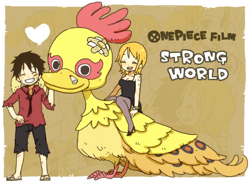 nami, monkey d. luffy, and billy (one piece and 1 more) drawn by yukke