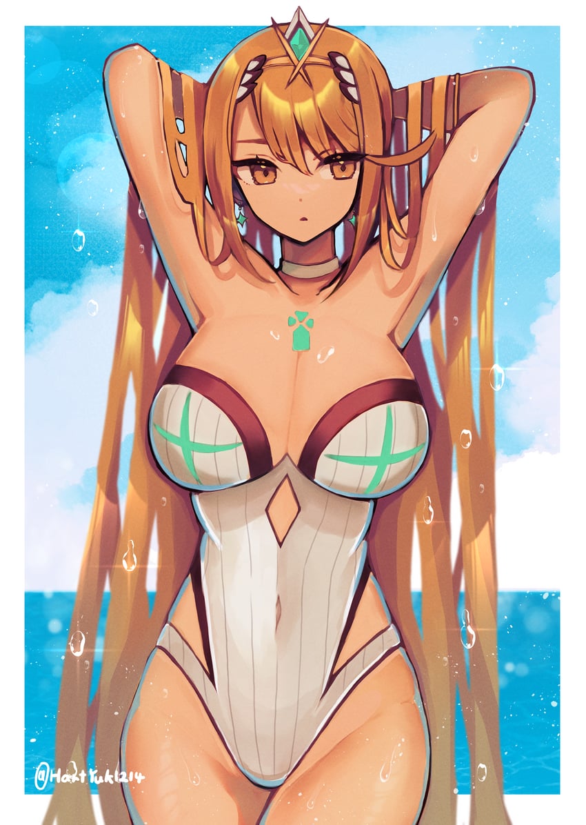 mythra (xenoblade chronicles and 1 more) drawn by haruto_yuki
