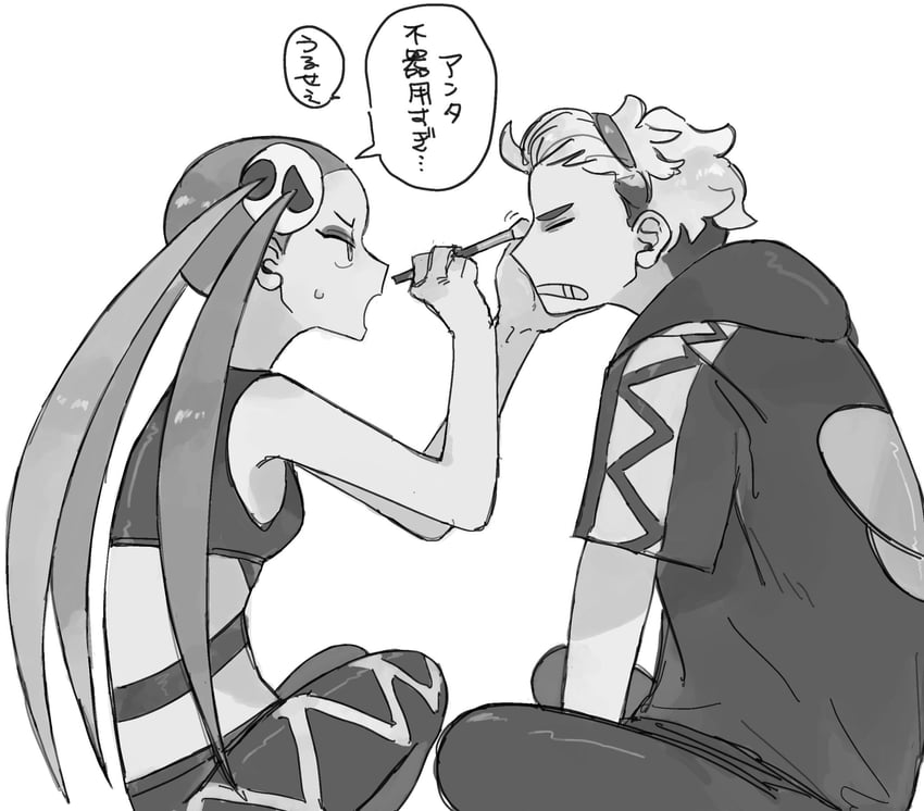 guzma and plumeria (pokemon and 1 more) drawn by oimoimo_o0