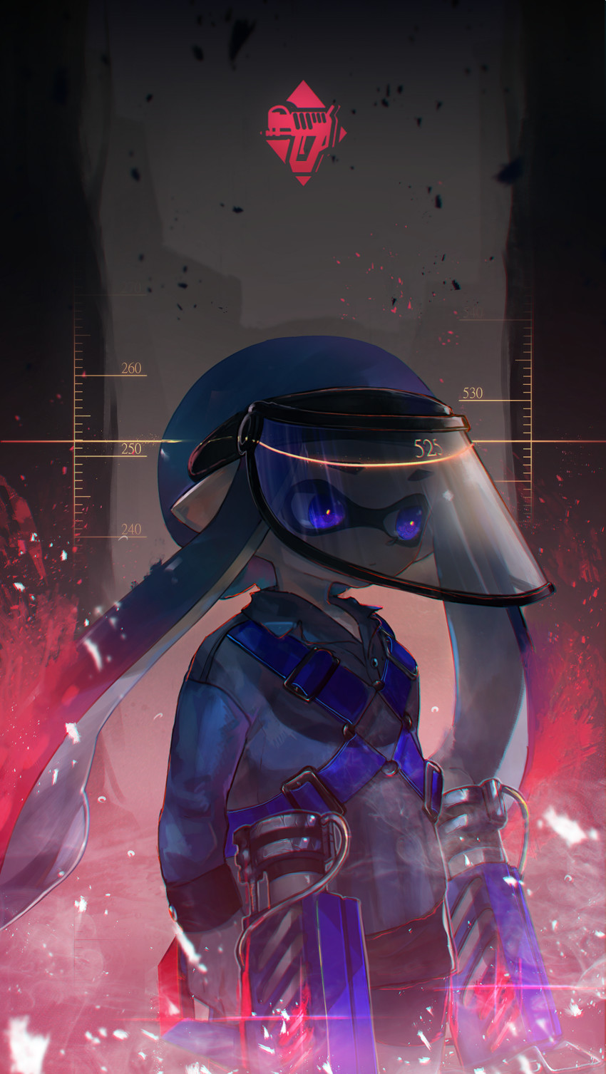 inkling player character and inkling girl (splatoon and 1 more) drawn by kashu_(hizake)