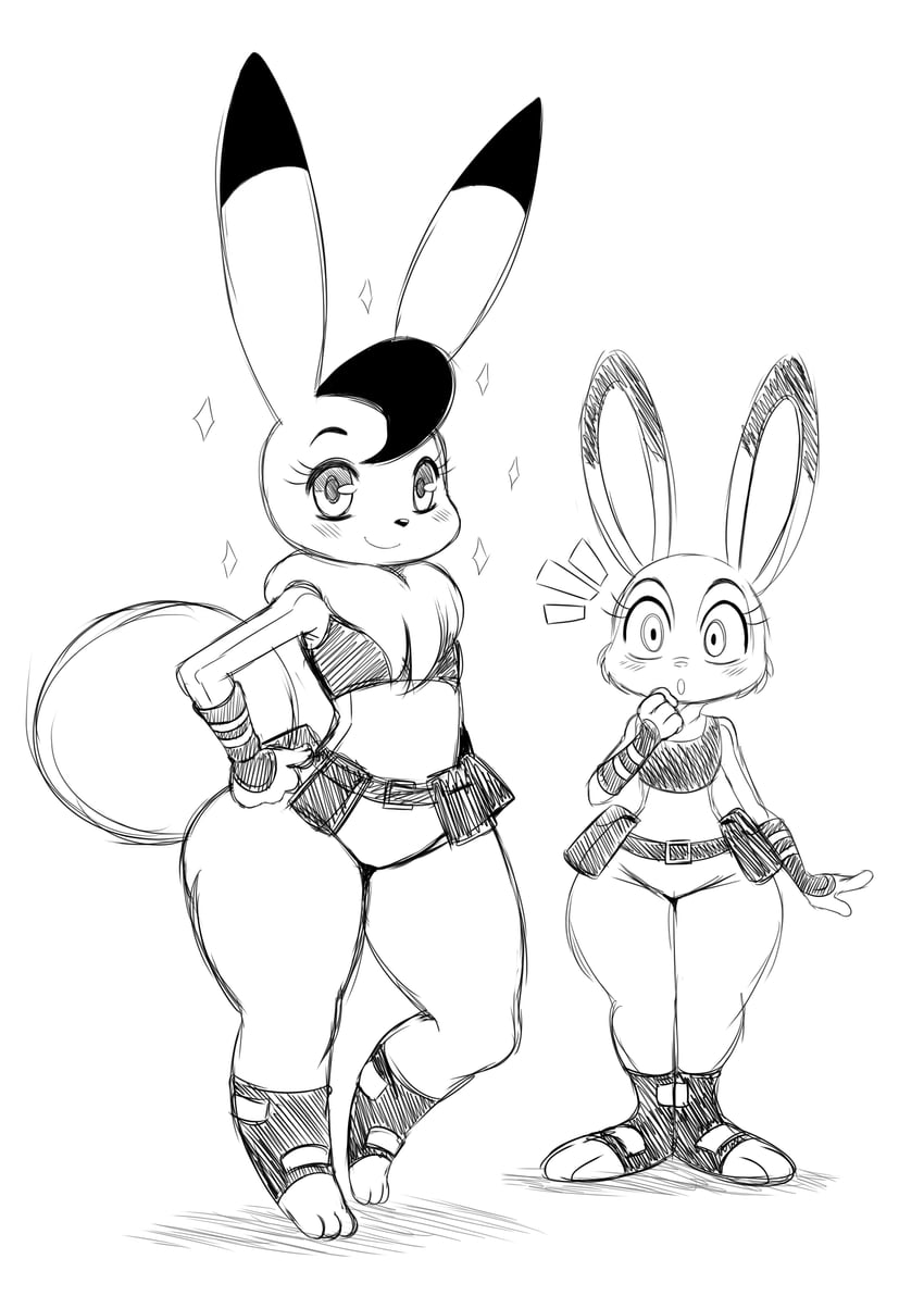 judy hopps and bokko (zootopia and 1 more) drawn by eric_lowery