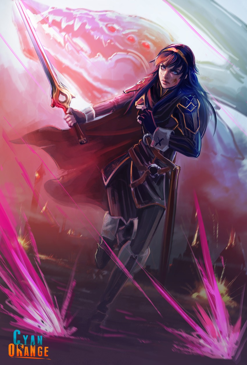 lucina and grima (fire emblem and 3 more) drawn by cyan-orange-studio