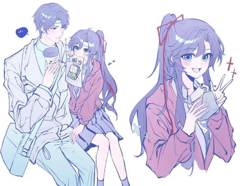 wei wuxian and lan wangji (modao zushi) drawn by deeplake_(shen_hu_zhou)