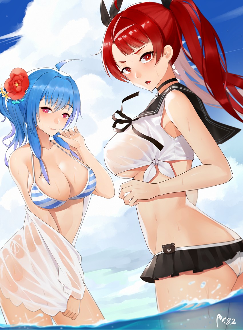 st. louis and honolulu (azur lane) drawn by yueguang_zhanglang