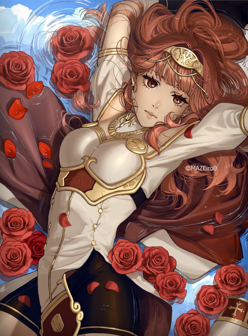 celica (fire emblem and 1 more) drawn by maze_draws