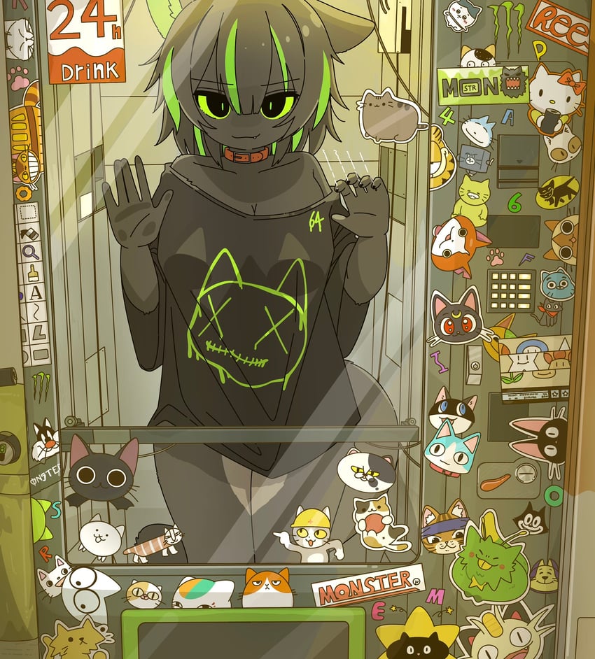 meowth, hello kitty, morgana, felyne, luna, and 24 more (original and 35 more) drawn by mike_no_hito