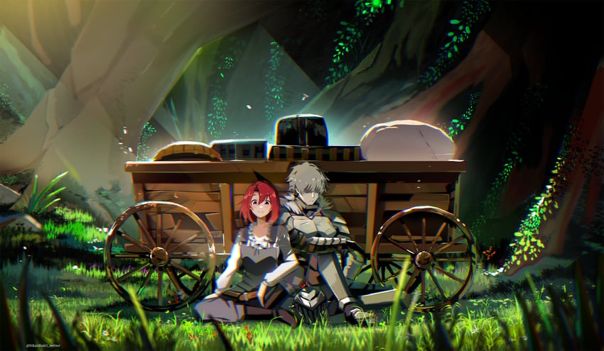 goblin slayer and cow girl (goblin slayer!) drawn by saki_(user_dzfm3538)