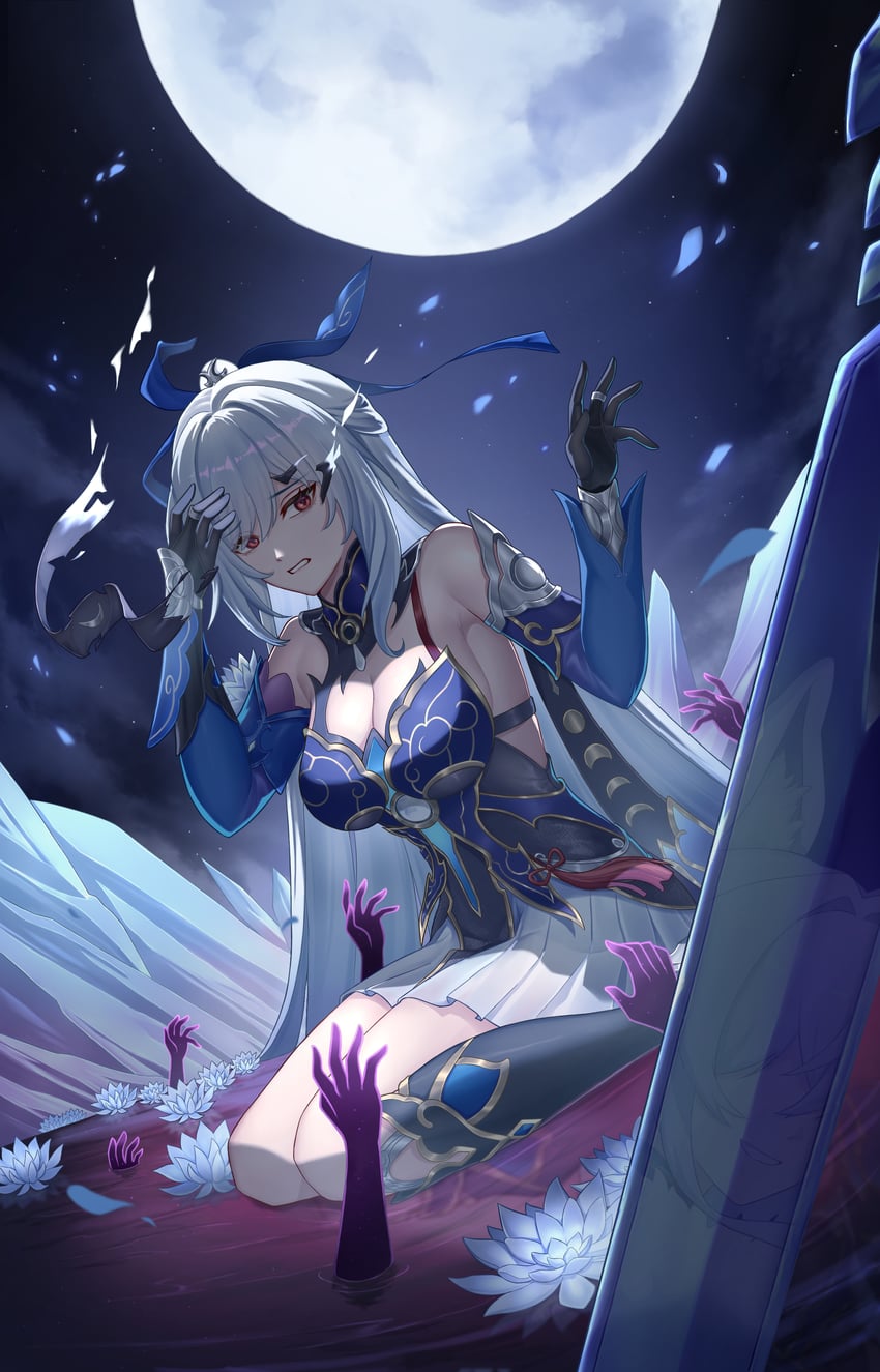 jingliu and baiheng (honkai and 1 more) drawn by ezrajedi