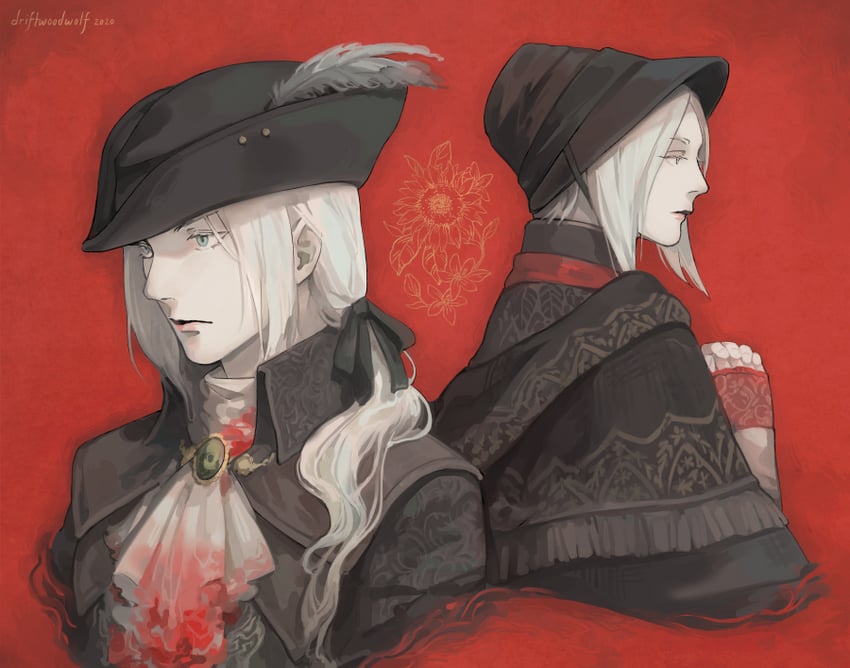 plain doll and lady maria of the astral clocktower (bloodborne) drawn by driftwoodwolf