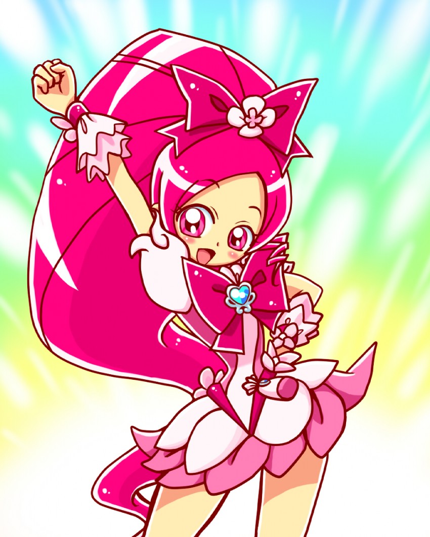 hanasaki tsubomi and cure blossom (precure and 1 more) drawn by omochi100ko
