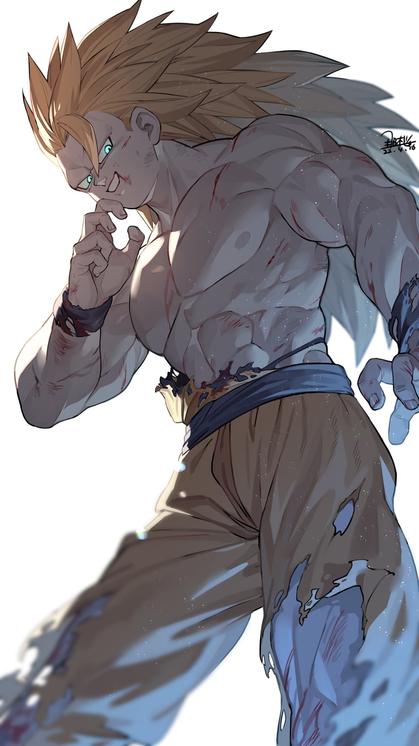 son goku (dragon ball and 1 more) drawn by nao_(syn_eaa)