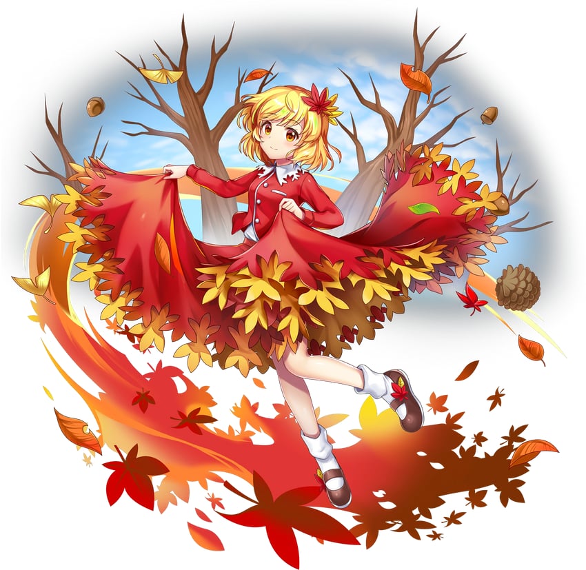 aki shizuha (touhou and 1 more) drawn by rotte_(1109)