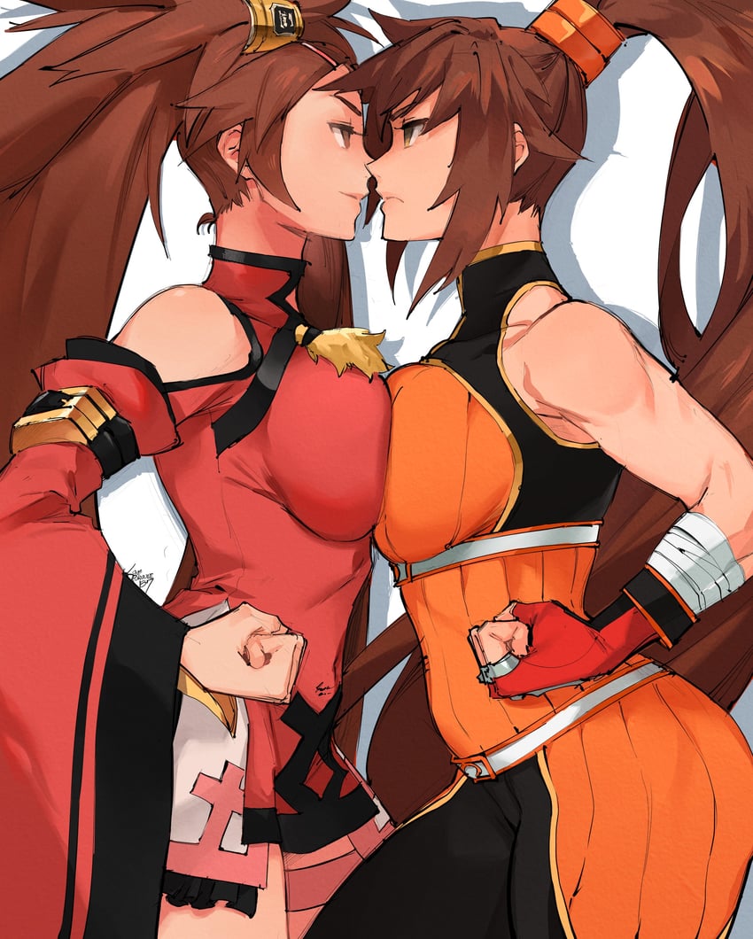 kuradoberi jam, female fighter, and female striker (guilty gear and 2 more) drawn by kenshin187