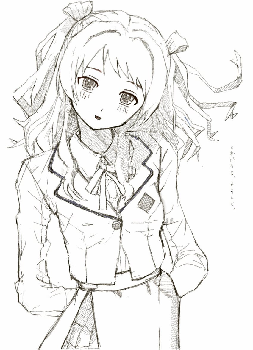 hanami saki (idolmaster and 1 more) drawn by yuutsu_(umrs8555)