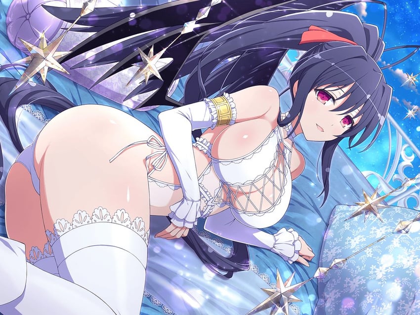 himejima akeno (senran kagura and 3 more) drawn by yaegashi_nan