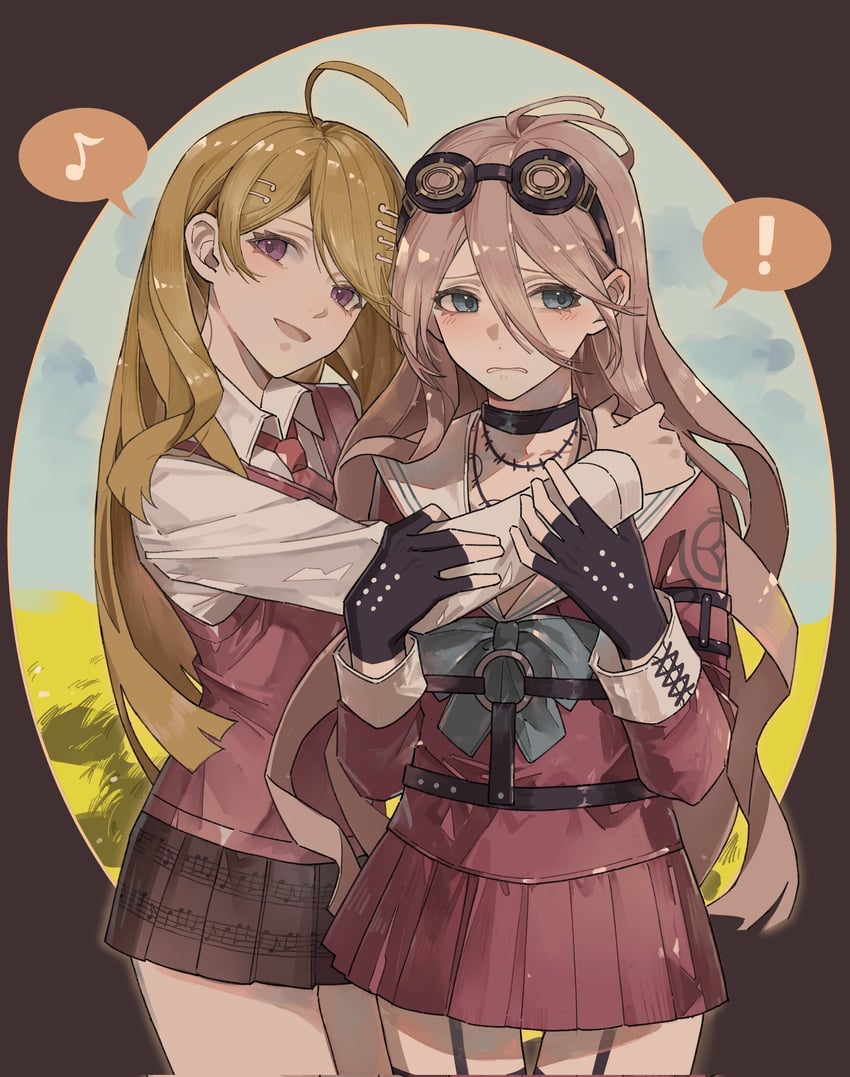 akamatsu kaede and iruma miu (danganronpa and 1 more) drawn by chouti_ttt