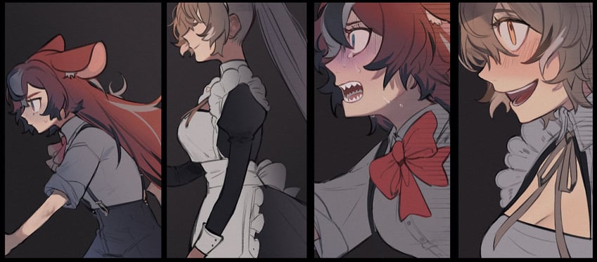 nanashi mumei and hakos baelz (hololive and 1 more) drawn by eus_ing