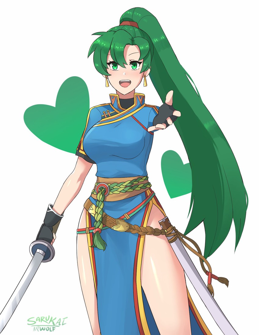 lyn (fire emblem and 1 more) drawn by sarukaiwolf