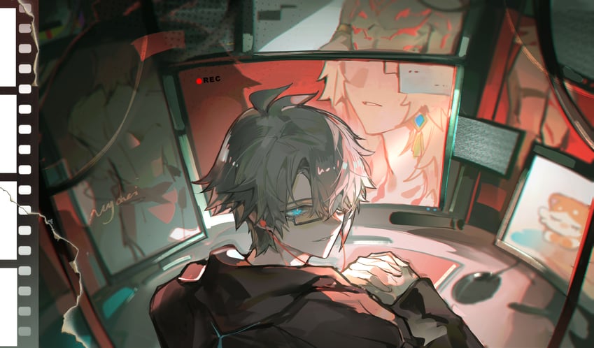 phainon and mydei (honkai and 1 more) drawn by iron_hailai