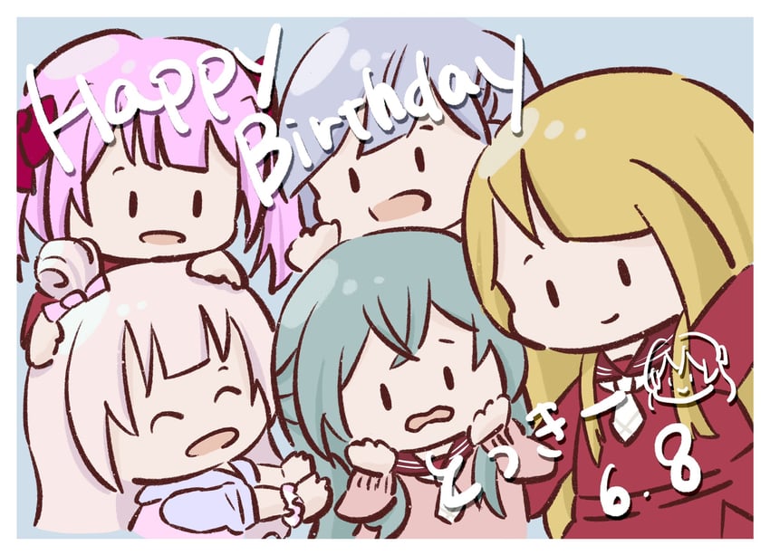 kon kanaho, miyagawa takane, sadamori himeka, toki kureha, and tamba akari (assault lily) drawn by kabayaki_(kabayaki_eel)