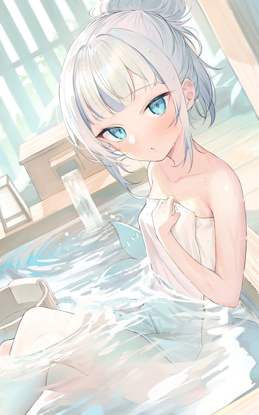 gawr gura (hololive and 1 more) drawn by takumi11