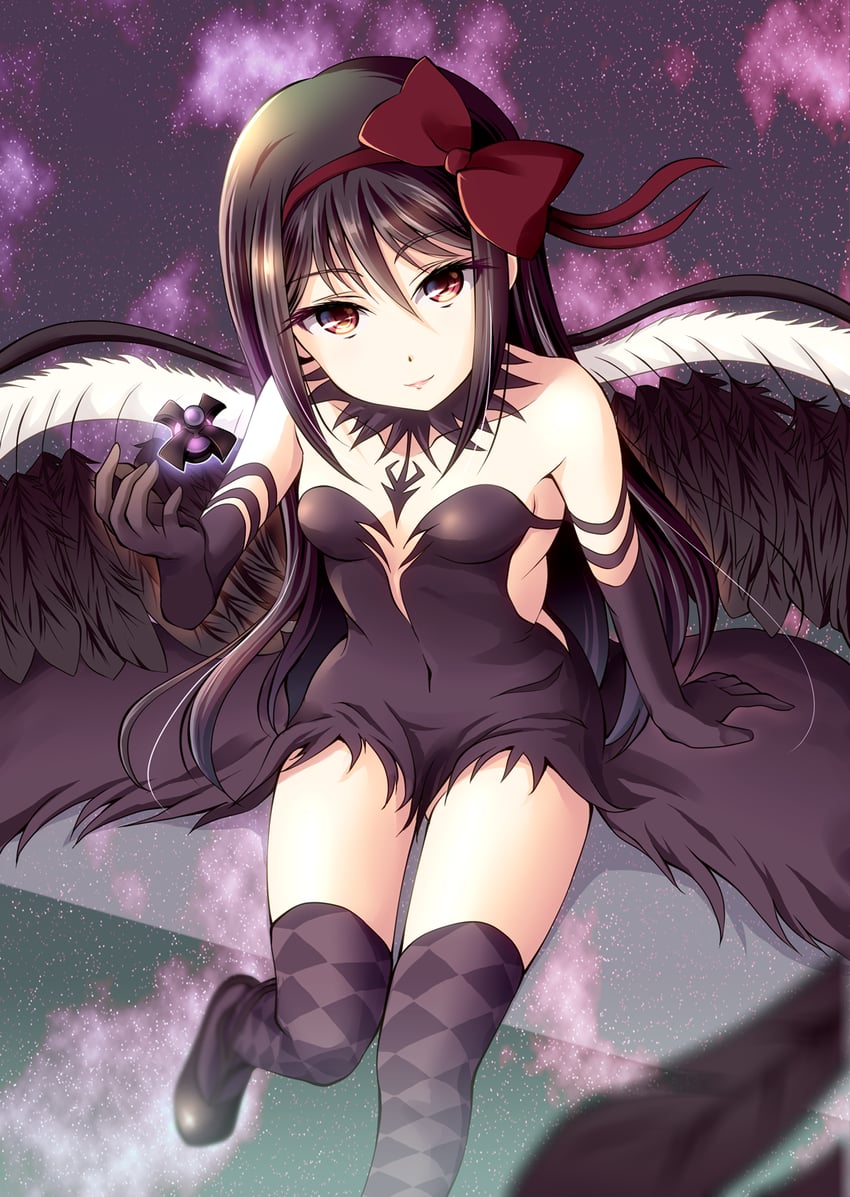 akemi homura and akuma homura (mahou shoujo madoka magica and 1 more) drawn by hikaru_310