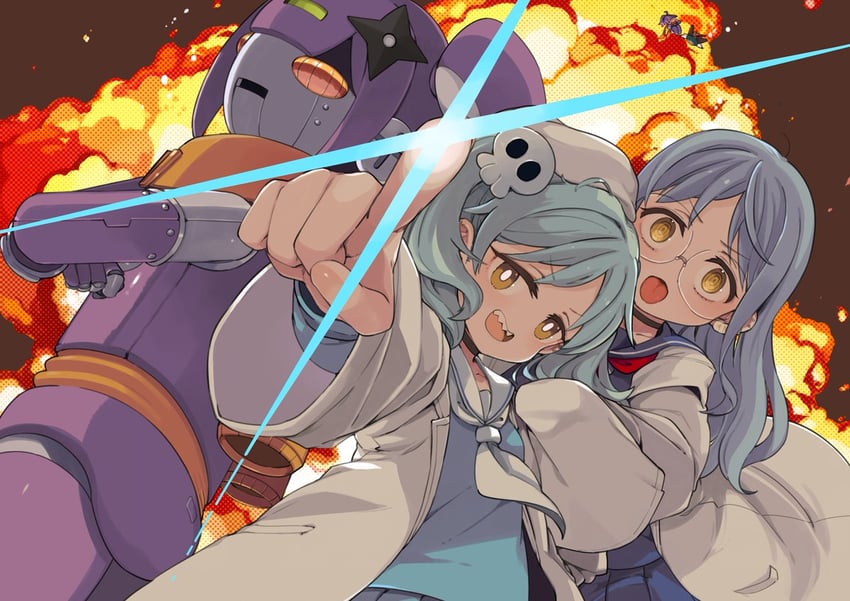 kusagakure satoko, koga konoha, izutsumi marin, roboko, and izutsumi minato (ninja to koroshiya no futarigurashi) drawn by mota