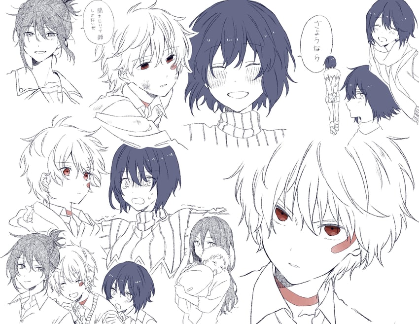 nezumi, shion, safu, and inukashi (no.6) drawn by akubi_sign
