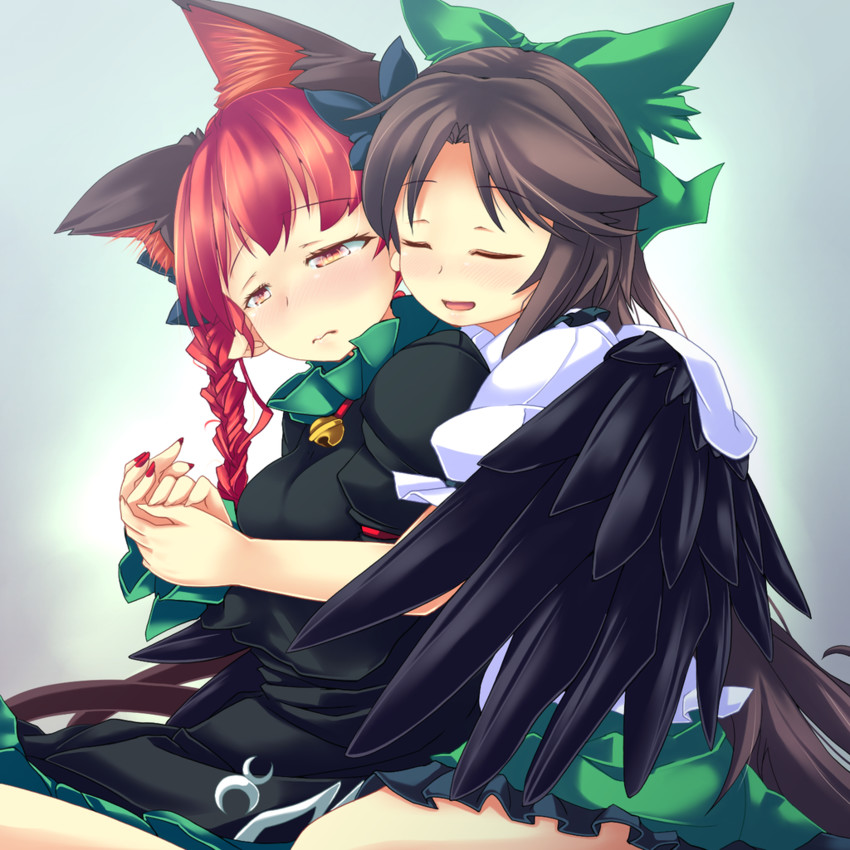 kaenbyou rin and reiuji utsuho (touhou) drawn by konata_gazel