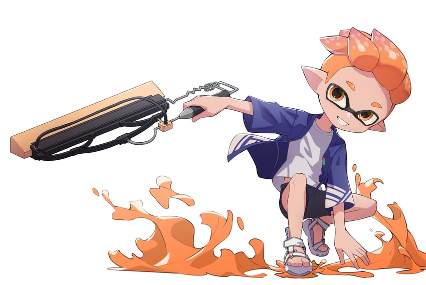 inkling player character and inkling boy (splatoon and 1 more) drawn by gakusei_noa