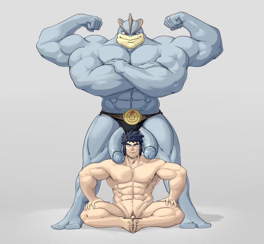 machamp and bruno (pokemon and 1 more) drawn by matainfancias