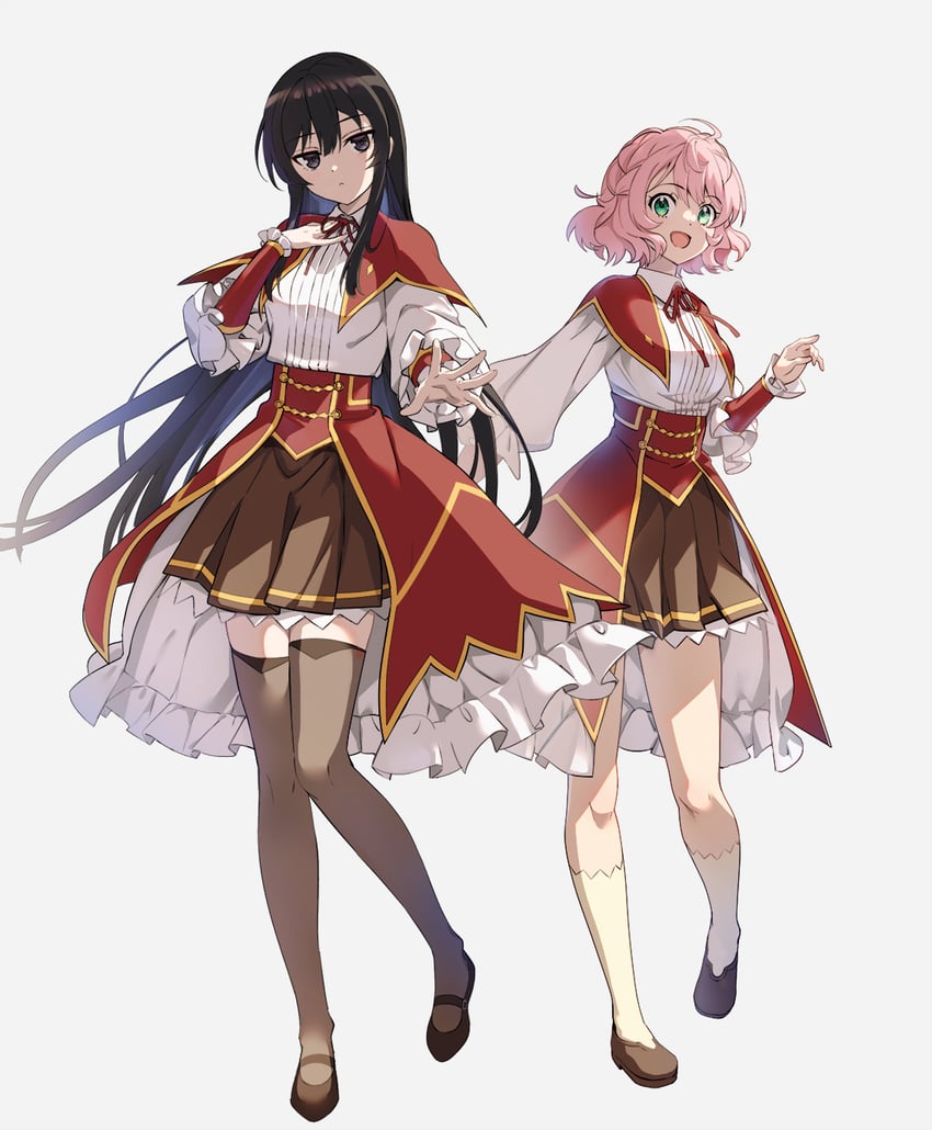 yumiella dolkness and alicia ehnleit (akuyaku reijou level 99: watashi wa ura-boss desu ga maou dewa arimasen) drawn by nyoro_(nyoronyoro000)