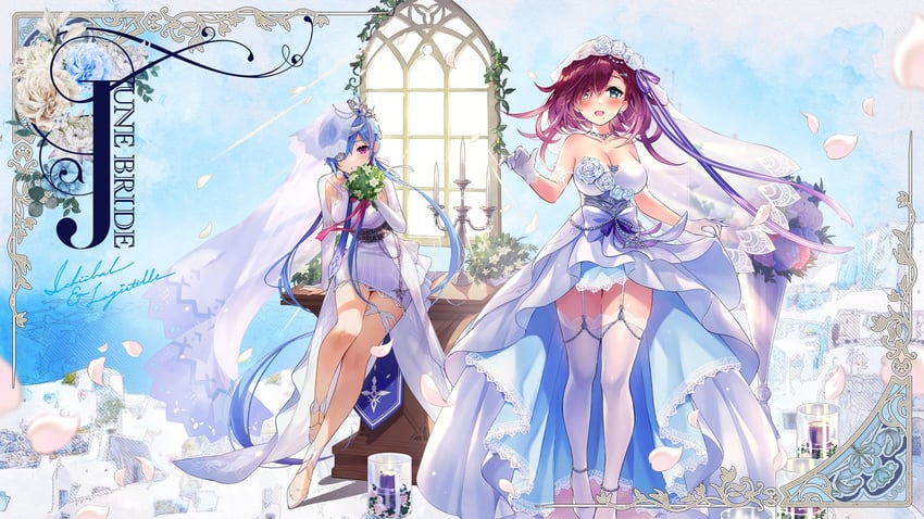 logistille and ichaival (phantom of the kill) drawn by hakasesuicchi and mikan_ame_(gumi)