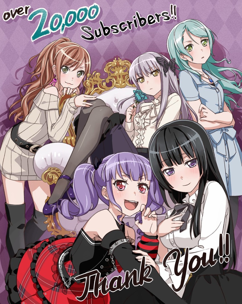 hikawa sayo, imai lisa, minato yukina, shirokane rinko, and udagawa ako (bang dream!)