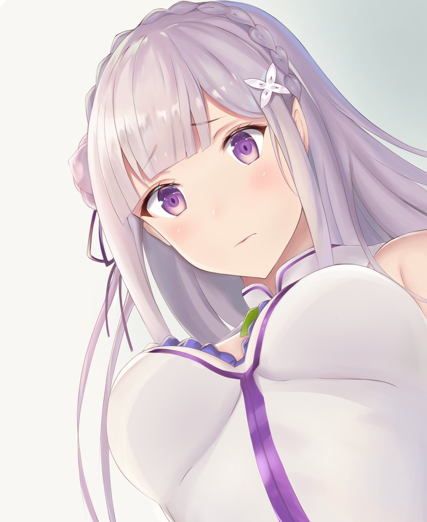 emilia (re:zero kara hajimeru isekai seikatsu) drawn by halcyon_xi