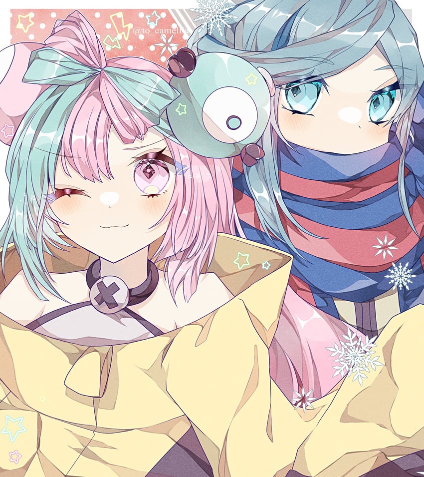 iono and grusha (pokemon and 1 more) drawn by to_camellia
