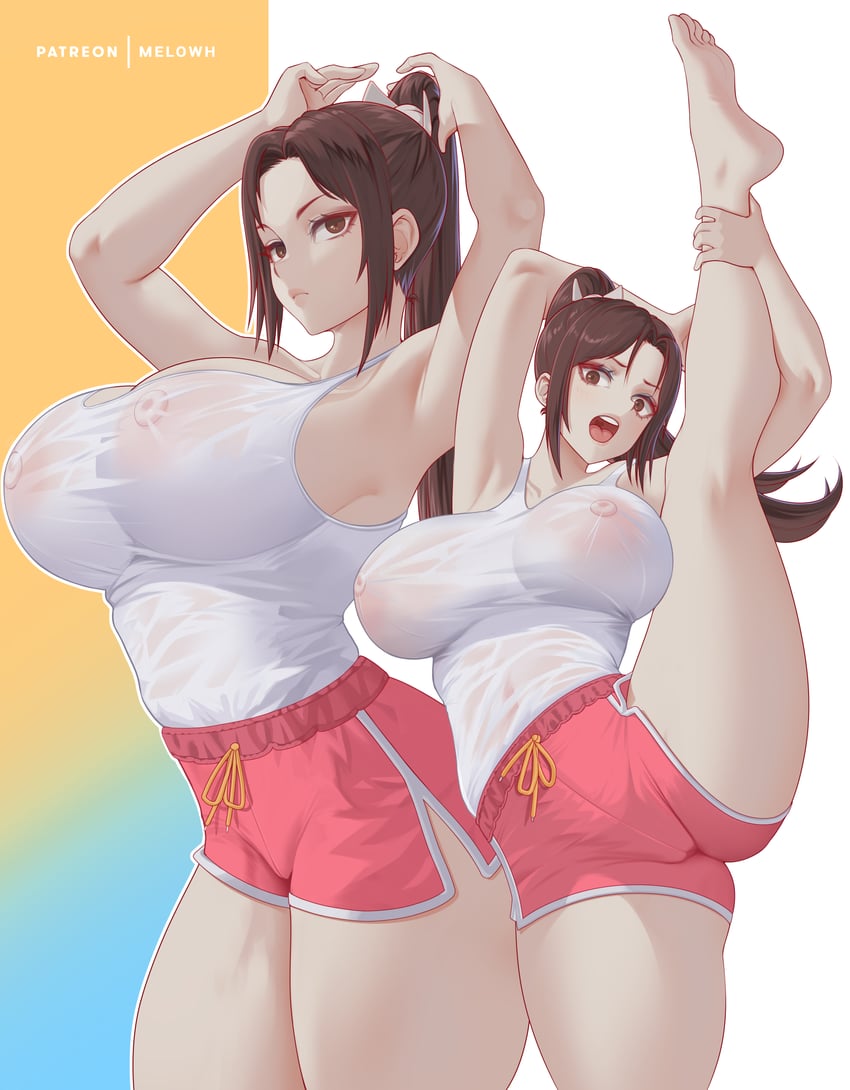 shiranui mai (street fighter and 2 more) drawn by melowh