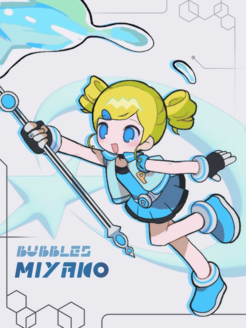 goutokuji miyako and rolling bubbles (powerpuff girls z) drawn by morizo_(morizoshop)