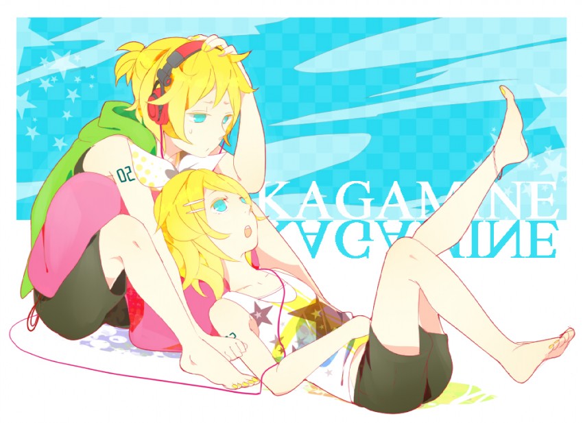 kagamine rin and kagamine len (vocaloid) drawn by al_(arupaka)