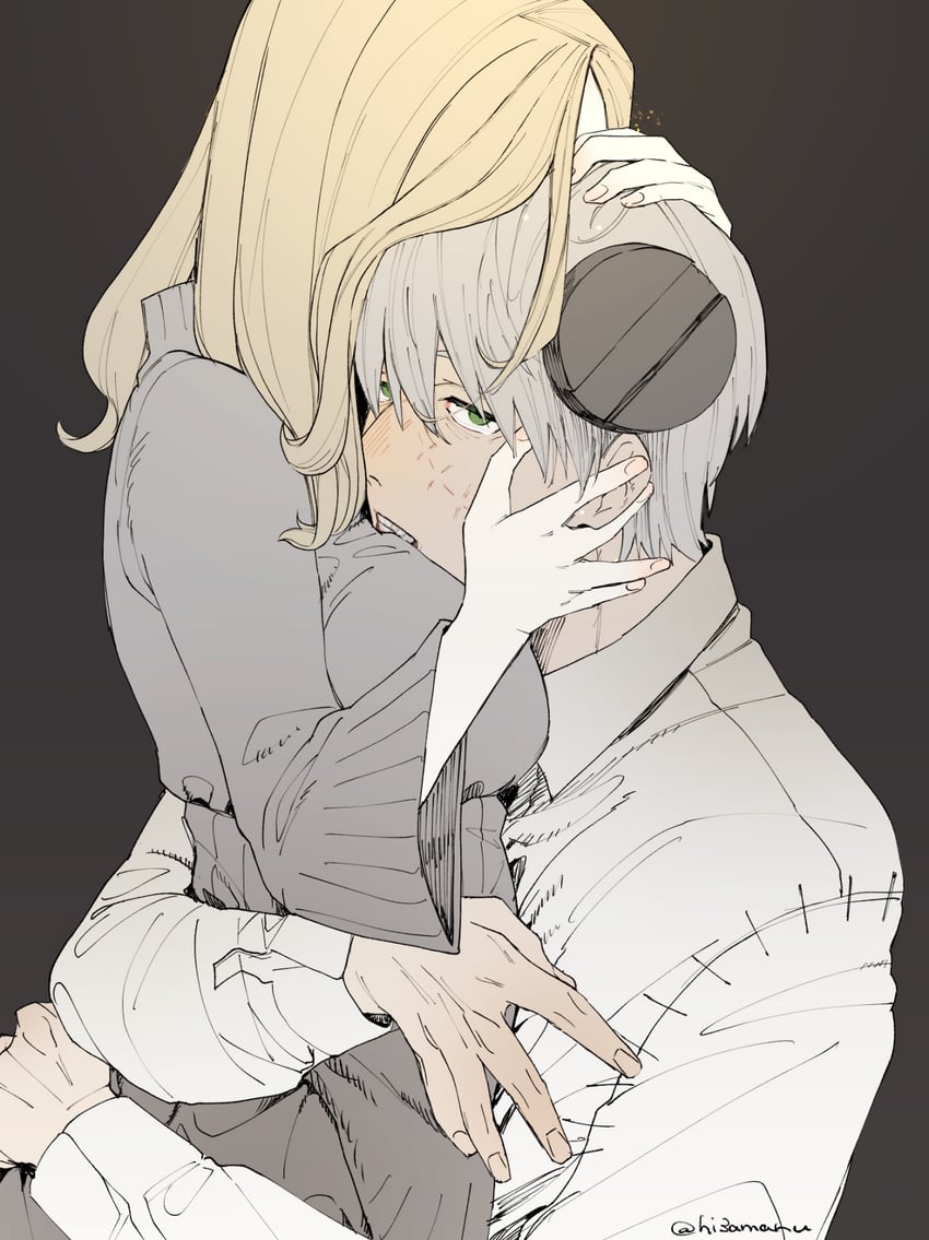 franken stein and marie mjolnir (soul eater) drawn by hissiu
