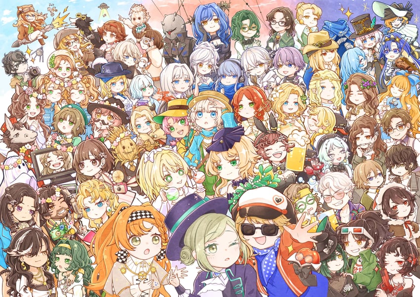vertin, sonetto, 37, regulus, schneider, and 68 more (reverse:1999) drawn by onikura_minori_(artist)