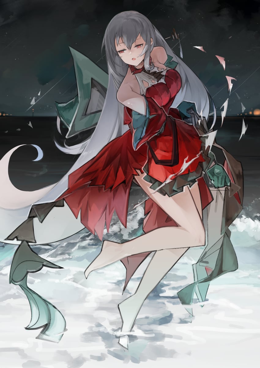 skadi and skadi the corrupting heart (arknights) drawn by jumbowhopper